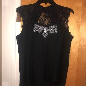 Nightmare before Christmas lace/goth top,excellent condition,fits S-M